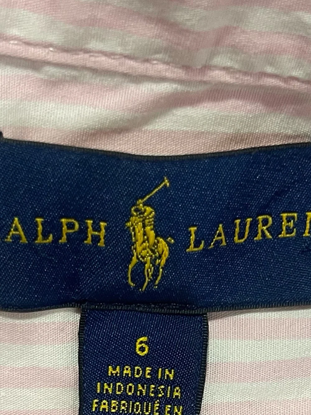 Ralph Lauren Light Pink & White Stripe Button-Down Shirt